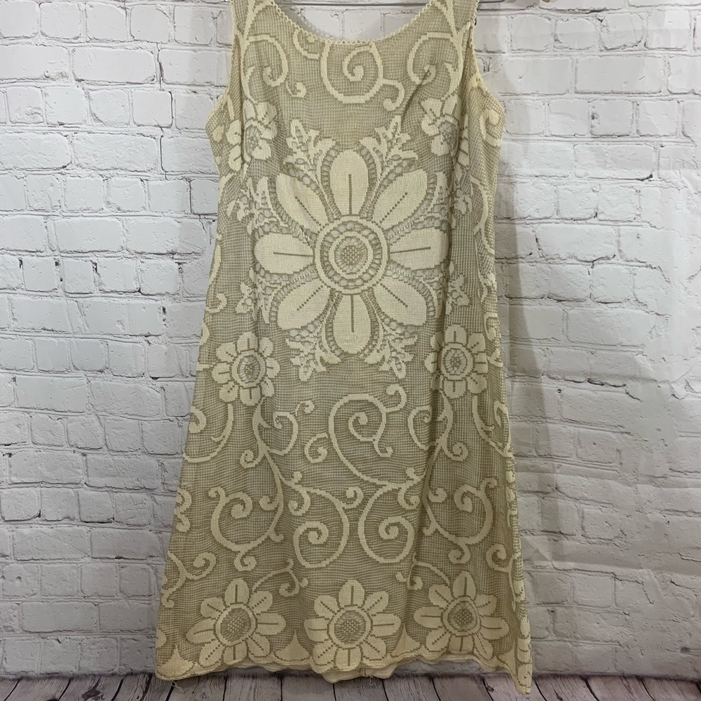 Gay Gibson VINTAGE Crochet Lace Dress